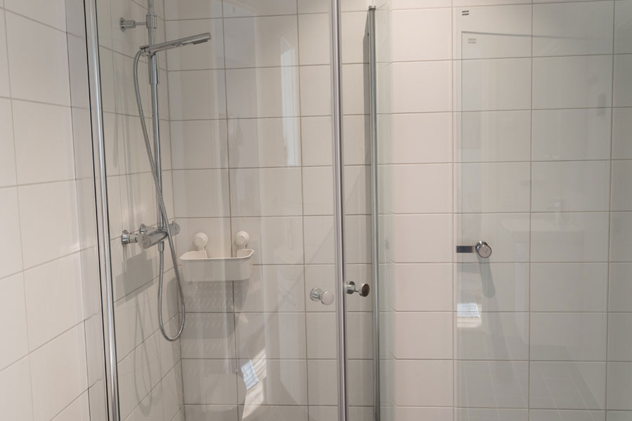 Badkamer in de appartementen van Gammelgården