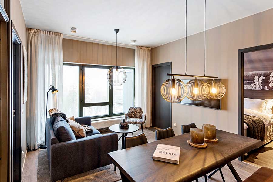 Woonkamer in Stöten Ski Lodge Soltorget