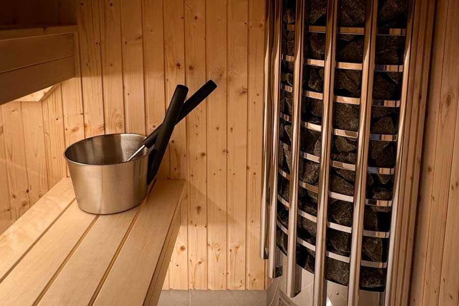 Sauna in een Dalaviste appartement