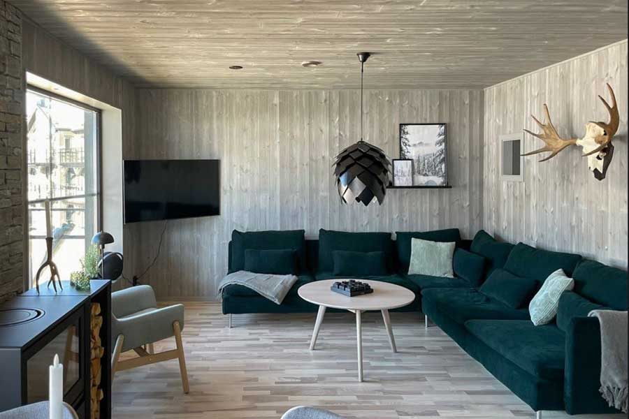 Woonkamer in een Dalaviste appartement