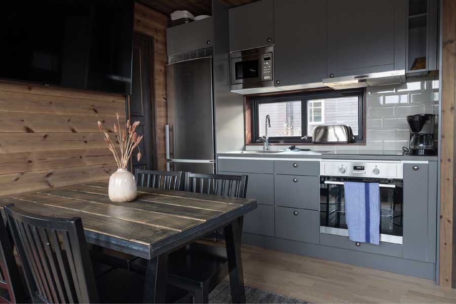 Keuken en eethoek in Granfjällsplatån chalet