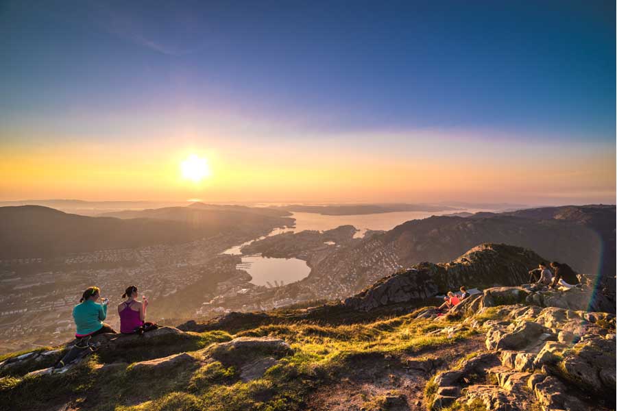 Uitzicht vanaf berg Ulriken