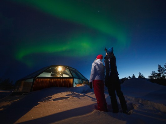 Noorderlicht in Levi Lapland