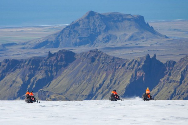 Sneeuwscootertocht Myrdalsjokull Gletsjer